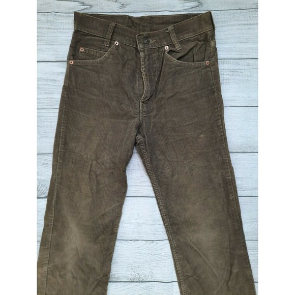 80s Levi’s Saddleman Boot Jeans Brown Corduroy 28x33  716-1529 meas. 27x31 - Picture 6 of 9